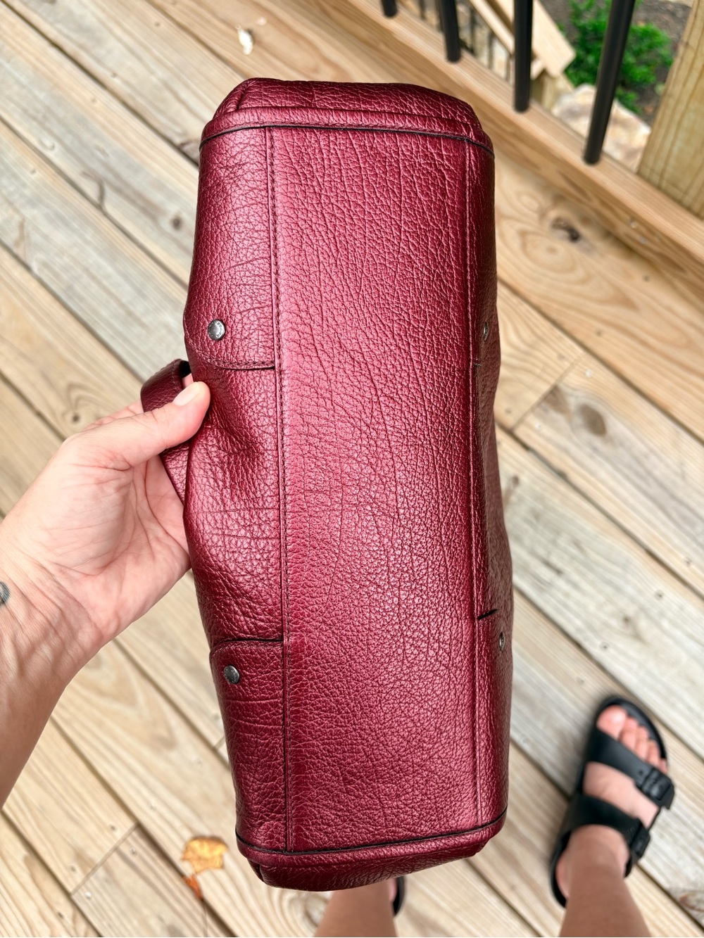 Large Coach Metallic Tote - Picture 7 of 11